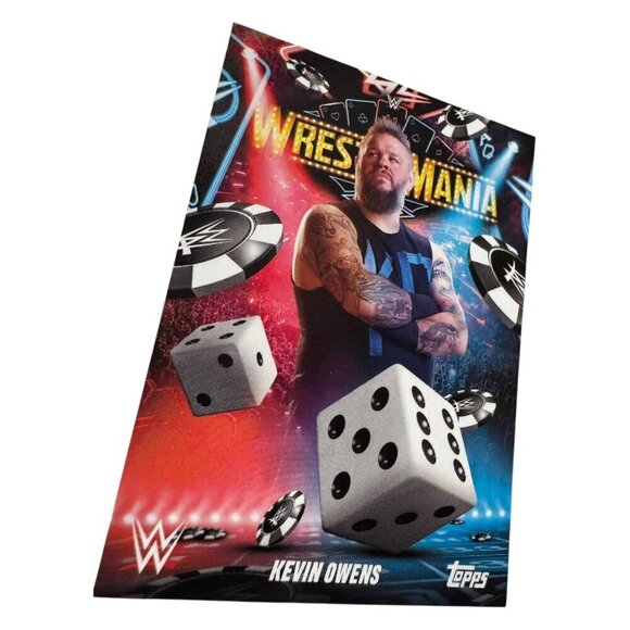 2025 Topps Wrestlemania 41 WWE WORLD Vegas Exclusive Card WM-30 KEVIN OWENS - Picture 2 of 4
